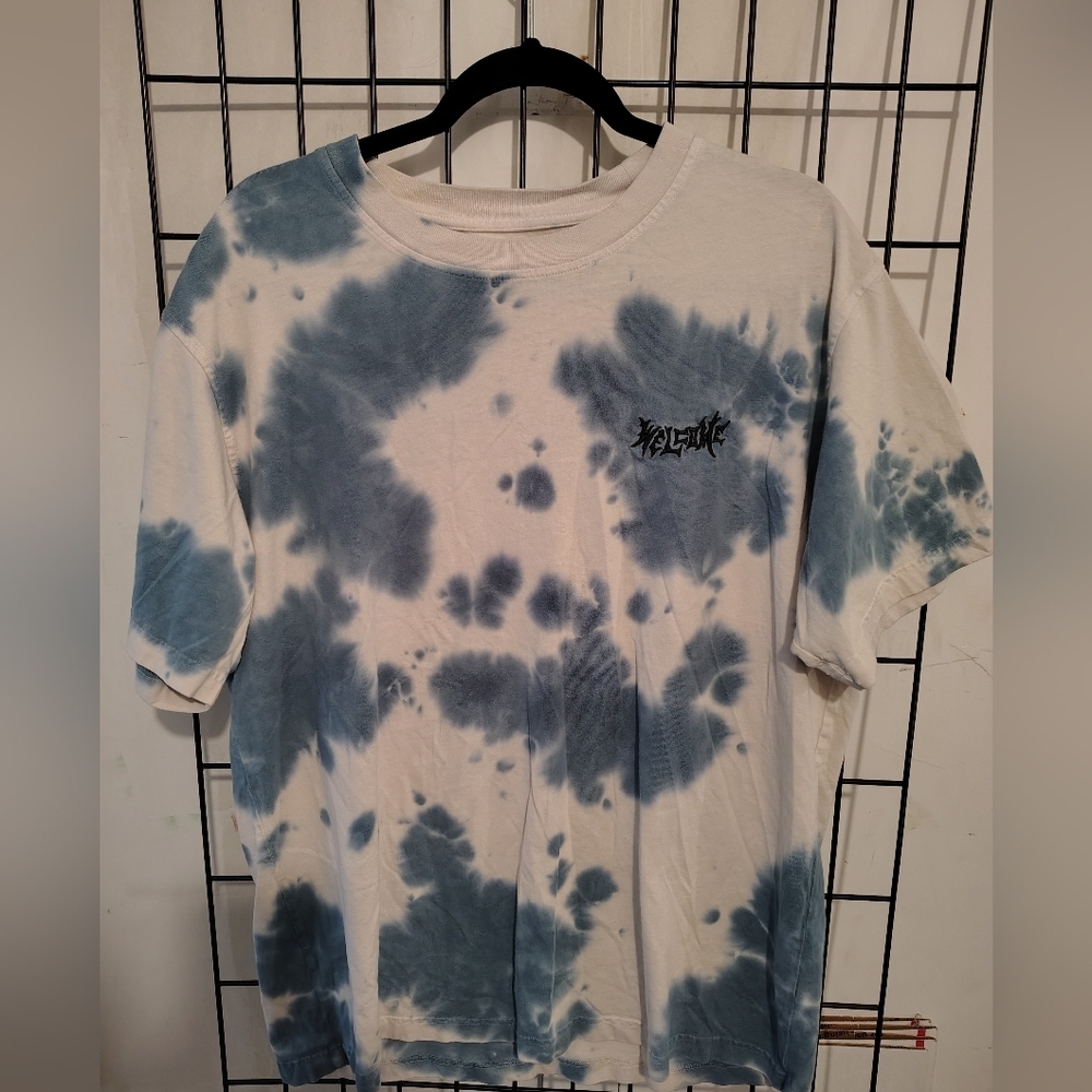 Welcome Inkblot Tie Dye T-Shirt Mist Bone